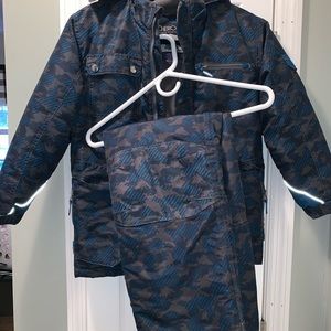 Kids matching snow jacket and pants